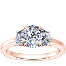 Bella Vaughan Cadillac Three Stone Engagement Ring in 18k Rose Gold (1/3 ct. tw.)